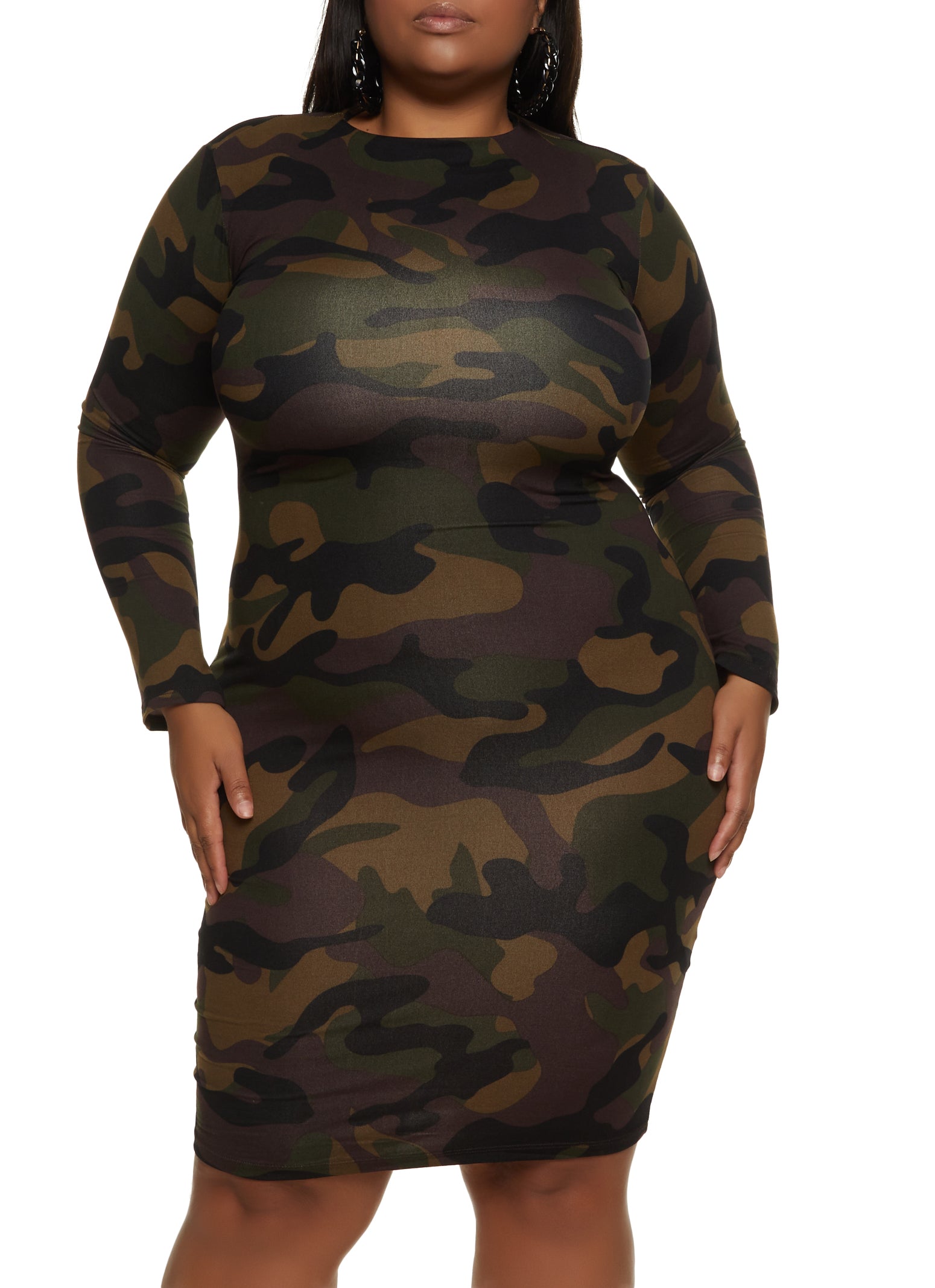camouflage dresses plus size
